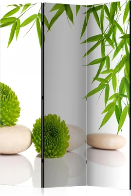 Obrázek produktu pro Orient oboustranný paraván 135x172 cm 3-dílný bílý