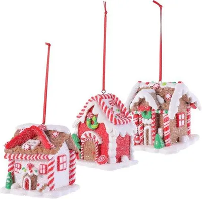 Produktbild von LED Weihnachtsdorf Set mit 3 Häusern - Warmweißes Licht, für Baum und Tisch