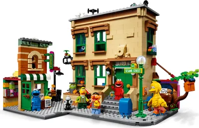 Produktbild von LEGO 21324 Ideas 123 Sesame Street Bauset für Erwachsene mit Figuren von Krümelmonster, Elmo, Bert, Ernie und Bibo