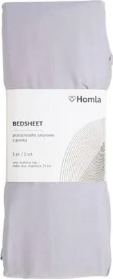 Obrázek produktu pro HOMLA DANIELLE saténové prostěradlo šedé 140x200 cm