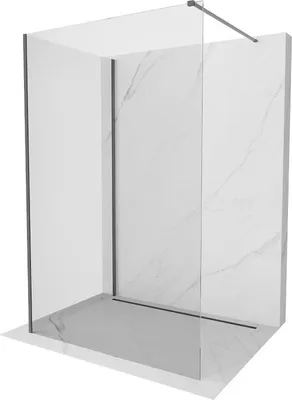 Produktbild von Mexen Kioto Walk-in-Dusche 120 x 70 cm, transparent, gun metal - 800-120-212-95-00-070
