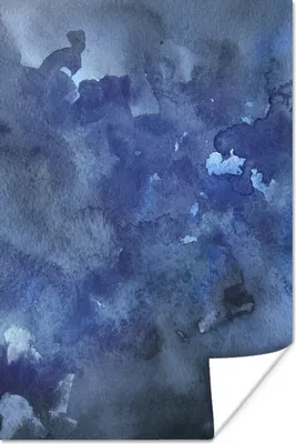 Produktbild von MuchoWow® Poster Aquarell - Blau - Wolken 20x30 cm - Papierdruck
