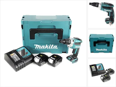 Immagine prodotto di Makita DFS 251 RFJ 18 V Avvitatore per cartongesso brushless in valigetta Makpac + 2x Batterie BL1830 3,0 Ah + Caricatore DC18RC