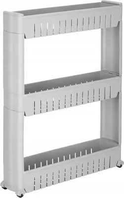 Produktbild von Küchenregal Toilettenregal Standregal Badezimmer Rollwagen Ablagen Regal 3 Ablagen - Grau