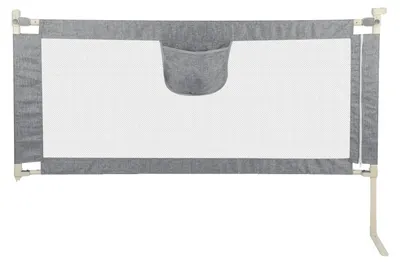 Image de Barrière de lit pour enfants en bas âge, hauteur réglable, installation facile, 1,5 m, gris