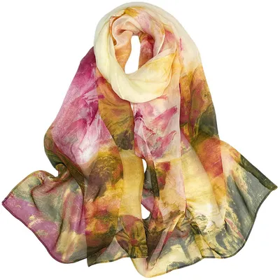 Obrázok produktu pre Šatková šatka zo sieťoviny, dámska, ľahká, elegantná, letná, rozmery 160 x 50 cm, farebná