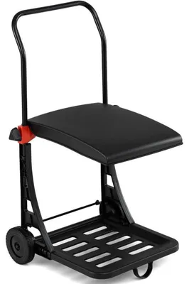Imagen del producto de Carro para bolsas de basura, modelo 4641GT-VC, con altura ajustable, 94 cm, color negro