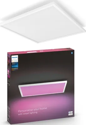 Image de Panneau de plafond LED carré, blanc et couleur, contrôle Bluetooth