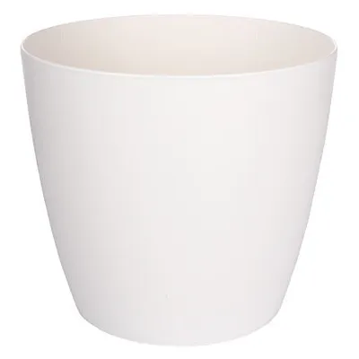 Image de Plastkon Ella Twist 'n' Roll pot décoratif blanc Diamètre du pot : 30 cm