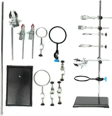 Image de Support de laboratoire 60cm Support de laboratoire Pince de laboratoire Pince de condensateur à piston pour chimie Expérience physique