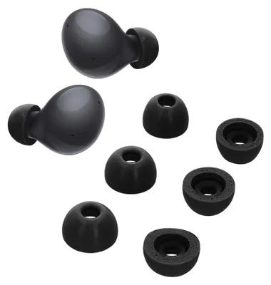 Produktbild von kwmobile 6x Ersatz In Ear Kopfhörer kompatibel mit Samsung Galaxy Buds 2 - 3 Größen - Polster Ohrstöpsel In-Ear Ohrhörer - Schwarz