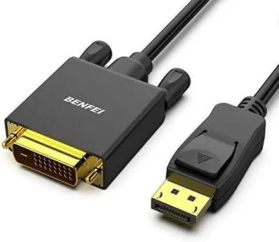 Produktbild von BENFEI DisplayPort-auf-DVI-Kabel, 1,8 m, DisplayPort-auf-DVI-Adapter, Stecker auf Stecker, vergoldetes Kabel für Lenovo,