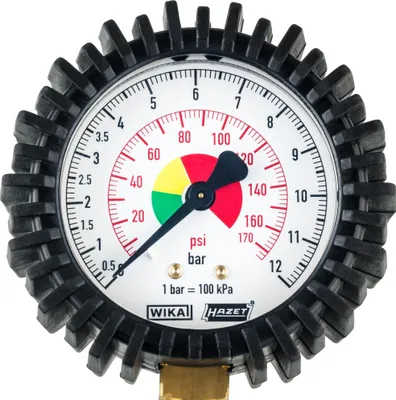 Obrázok produktu pre HAZET 9041-1, Digitálny tlakomer, 0 - 12 bar, Navýšku, Čierna, Modrá, 0,1 bar, 6,3 bar