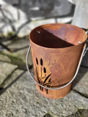 Produktbild von Edelrost Windlicht Schilf Edelrost Windlicht Schilf - 29 cm