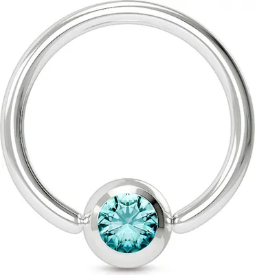 Produktbild von viva-adorno 1,2x8x3mm Universal Piercing Ring BCR Kristall Lippenring Klemmring Septumpiercing Brustpiercing Chirurgenstahl Z507,aqua