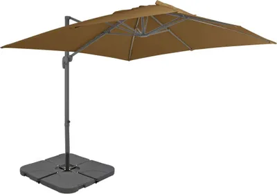 Image de The Living Store Parasol avec pied de parasol Taupe