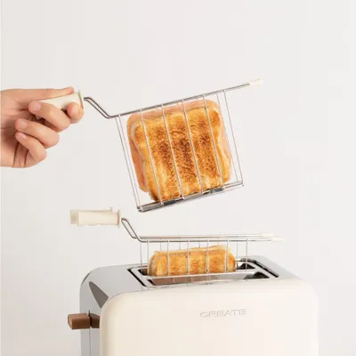 Produktbild von Pack TOAST RETRO Klein Toaster für breite Scheiben + 2 SANDWICHZANGEN