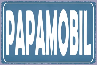 Produktbild von vianmo Blechschild 12x18 cm Papamobil blaues