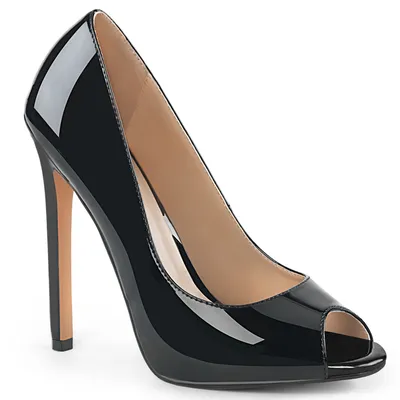 Produktbild von Y-42 Pleaser High-Heels Peep Toe Plateaupumps schwarz Lack zehenoffen