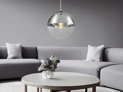 Produktbild von 1-flammige LED Glaskugel Pendelleuchte, Küchenlampen hängend für über Esstisch