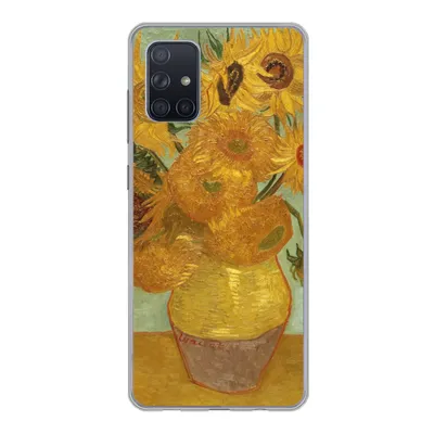 Produktbild von MuchoWow® Handyhülle Schutzhülle Hülle für Samsung Galaxy A51 Sonnenblumen - Vincent van Gogh Silikon Softcase Handy Hülle - Schutzabdeckung
