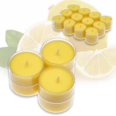 30 Duftteelichter Citronella, 1,7x3,8 cm, 4 h Brenndauer, 3 Farben