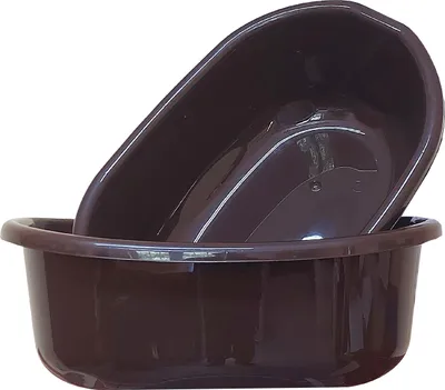 Produktbild von Ovale Schüssel 12L mit Griffen, Kunststoff, braun, POLNISCHES PRODUKT
