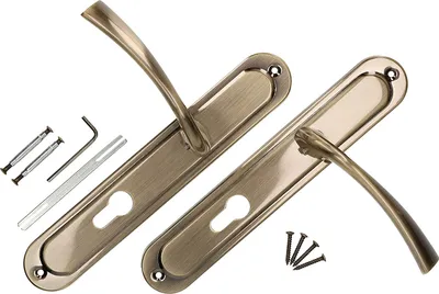 Produktbild von KOTARBAU® Türdrückerset 90 mm PZ Langschild Patina Universal Modern