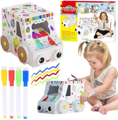 Obrázok produktu pre Výtvarná Súprava Maľovanie Na Autá Skladacie Farbenie Kartón