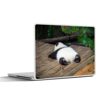 Produktbild von MuchoWow® Laptop Aufkleber Sticker Cover Tier - Panda - Schlafend 36.5x27.5 cm - Laptop-Sticker