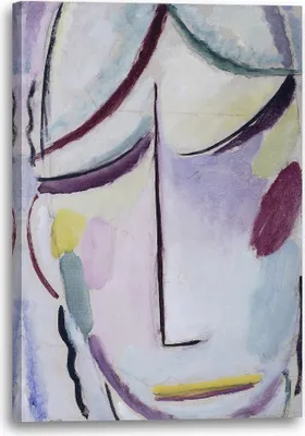 Produktbild von Leinwandbild (80x120cm): Alexej von Jawlensky - Heilandsgesicht, echter Holz-Keilrahmen inkl. Aufhänger, handgefertigt in Deutschland