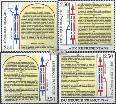 Produktbild von Briefmarken Frankreich 1989 Mi 2735-2738 (kompl.Ausg.) postfrisch Menschenrechte