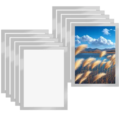 Produktbild von Mini Bilderrahmen magnetisch (10er Pack) Foto Magnete für 32 x 23.5cm  A4 Info-Rahmen Fotos Magnet Bilderrahmen Fotomagnete Magnetische Bilderrahmen
