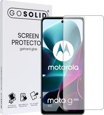 Produktbild von GO SOLID! Displayschutzfolie für Motorola Moto G200 gehärtetes Glas