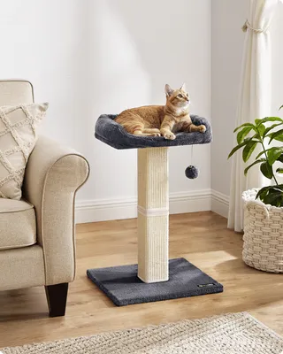 Produktbild von Feandrea, Kratzbaum, Katzenbaum, Kratzsäule mit geflochtenem Sisal, 71 cm dunkelgrau