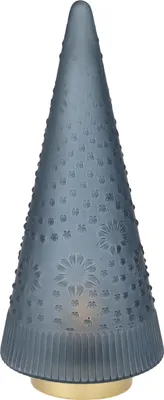 Obrázok produktu pre Sklenený vianočný stromček s LED diódami, 37 cm, modrý