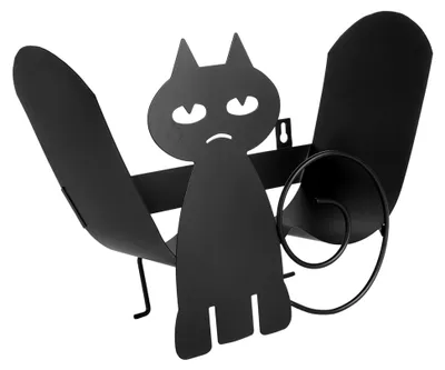 Produktbild von Katzenförmiger Küchenrollenhalter mit Großer Kapazität Wandmontage Papierrollenhalter Aufbewahrung für Bad und Küche ohne Bohren Robust und Platzsparend