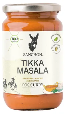 SOS CURRY TIKKA MASALA BEZGLUTENOWY BIO 320 ml - SANCHON