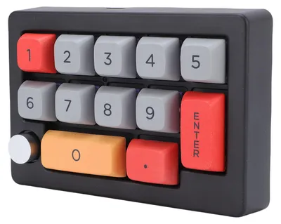 Image de Clavier numérique mécanique filaire USB avec pavé numérique rétroéclairé RGB, molette de contrôle, 12 touches programmables et fonction macro, noir (pour le travail et les jeux)