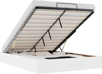 Produktbild von vidaXL Ottoman-Bett ohne Matratze Weiß 140x200 cm Kunstleder