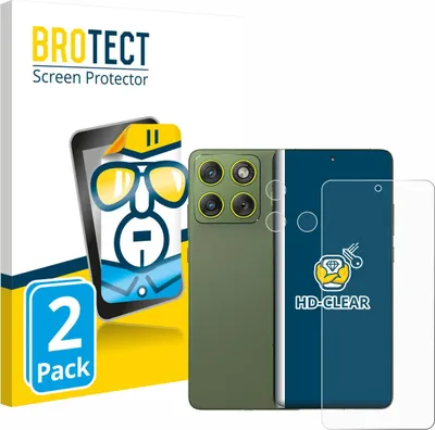 Produktbild von 2x Für Motorola Edge 70 (Display+Kamera) Schutzfolie BROTECT Displayschutz Display Schutz Folie Klar Transparent