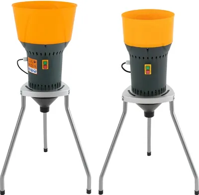 Zdjęcie produktu dla Elektryczny młynek do zboża - Pojemność 50 l - Silnik 1300 W - Prędkość 19000 obr/min - Do suchych ziaren: kukurydzy i pszenicy - Żółty