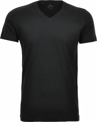 Produktbild von RAGMAN Herren T-Shirt Doppelpack Kurzarm V-Neck Body-Fit Jersey Schwarz L