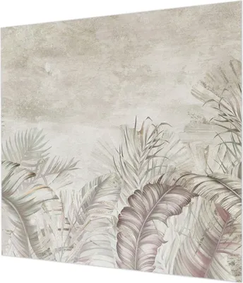 Produktbild von Wandtapete - Dekorative Tapete für Wohnzimmer  - Tapetenfolie für Wanddekoration - 250x250 cm - Dekorative Blätter