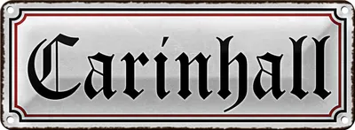 Produktbild von Blechschild Hinweis 27x10cm Carinhall weißes Schild