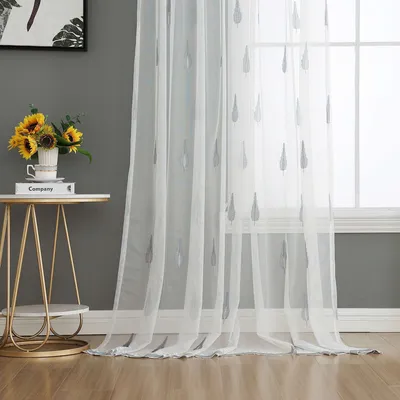 Produktbild von Gardine Raschel Stickerei HxB 245x200 cm Design 11 »Florenz« Multiband für Gardinenschiene und Gardinenstange Elegante Fensterdekoration, 2023200