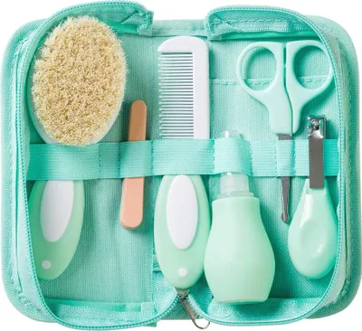 Produktbild von Kulturtasche mit Reißverschluss für Babypflege, Mint