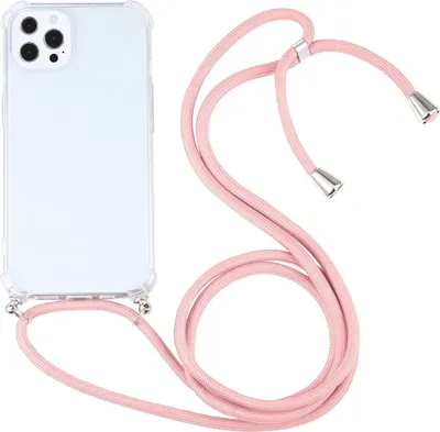 Produktbild von König Design Hülle kompatibel mit Apple iPhone 13 Pro Kunststoff Handykette Cover - Case Handyhülle Rosa