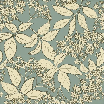 Produktbild von Wallario Premium Glasbild, freischwebende Optik, kräftige Farben, Größe 50 x 50 cm Motiv Blätter und Blüten auf Grün