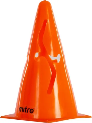 Produktbild von Mitre Kegel 9er Set, Orange, 24 cm Höhe, 13x13 cm Basis, für Agilitätstraining